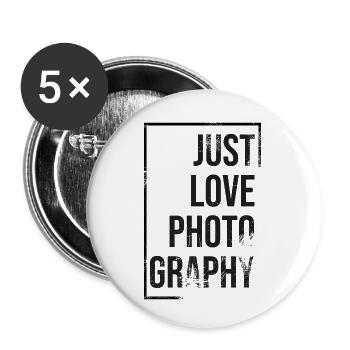 Just love Photography - Buttons klein 25 mm (5er Pack) - Weiß - Vorne