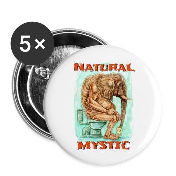 NATURAL MYSTIC - Buttons small 1''/25 mm (5-pack) - white - Front
