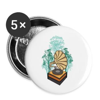 gramophone of nature - Buttons small 1''/25 mm (5-pack) - white - Front