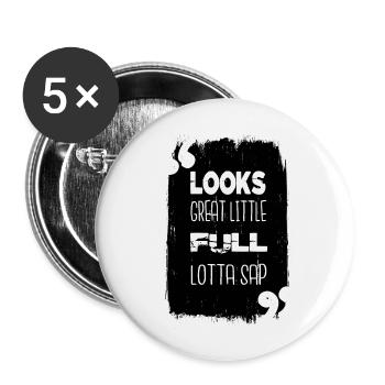 happy humor bedroom fun santa beach holiday - Buttons klein 25 mm (5er Pack) - Weiß - Vorne