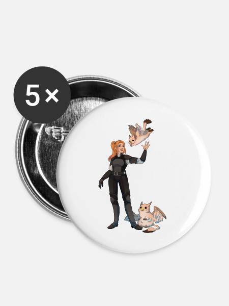 Janika - Buttons klein 25 mm (5er Pack) - Weiß