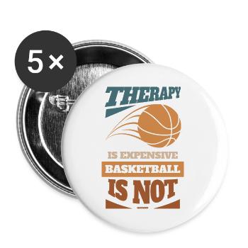 Therapy Basketball Free Throw Coach - Buttons small 1''/25 mm (5-pack) - white - Front