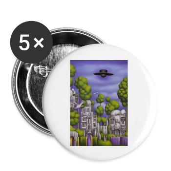 Bäume vor Himmel - Buttons klein 25 mm (5er Pack) - Weiß - Vorne