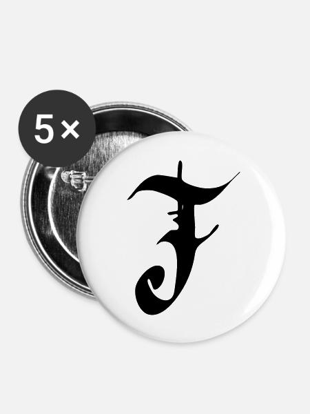 F - Buttons klein 25 mm (5er Pack) - Weiß