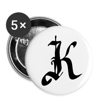 K - Buttons small 1''/25 mm (5-pack) - white - Front