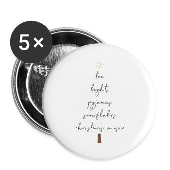 christmas tree. - Buttons klein 25 mm (5er Pack) - Weiß - Vorne