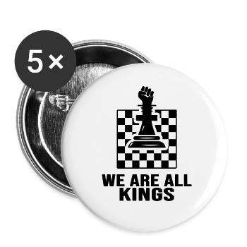 Chess Checkmate Chess player Chess king - Buttons small 1''/25 mm (5-pack) - white - Front