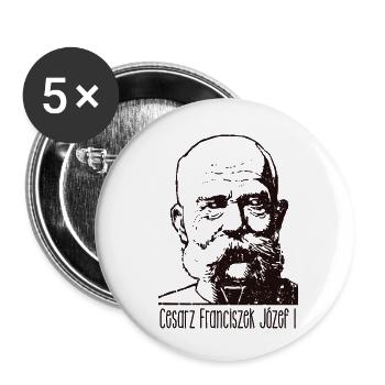 Kaiser Franz Joseph I. - Buttons klein 25 mm (5er Pack) - Weiß - Vorne