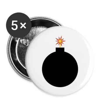 Bomb in Bobastisch - picture - Buttons small 1''/25 mm (5-pack) - white - Front