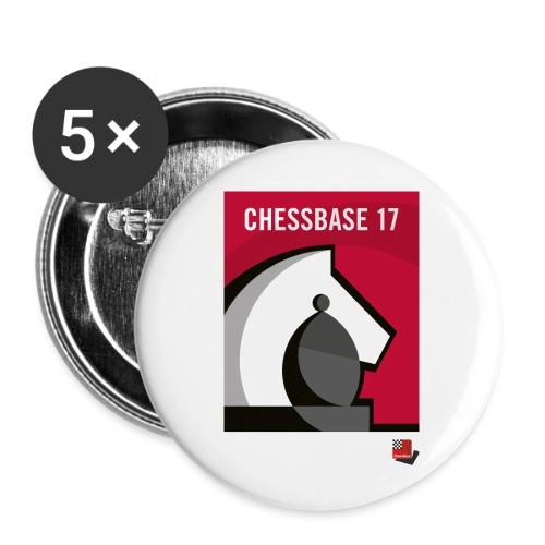 CHESSBASE 17 - Schach, Läufer, Springer - Buttons klein 25 mm (5er Pack)