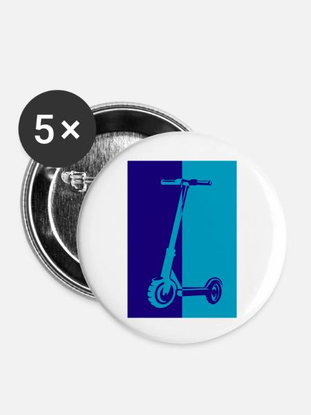 E-Scooter E-Roller Scooter - Buttons klein 25 mm (5er Pack) - Weiß