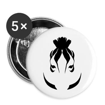 Fun Zebra Cartoon Natur Tier Safari Vektor 6 - Buttons klein 25 mm (5er Pack) - Weiß - Vorne