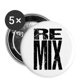 Techno music house dance remix gift - Buttons small 1''/25 mm (5-pack) - white - Front