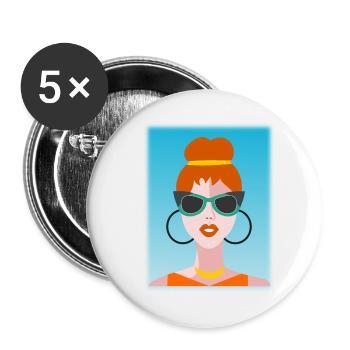 EHEFRAU. TOCHTER. JUGENDLICHER. FRAUENTAG - Buttons klein 25 mm (5er Pack) - Weiß - Vorne