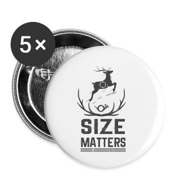 Jagen Jagdspruch & Jäger Geschenkidee - Buttons klein 25 mm (5er Pack) - Weiß - Vorne