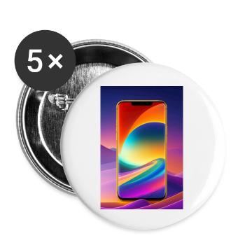 Mon téléphone portable - Lot de 5 petits badges (25 mm) - blanc - Devant