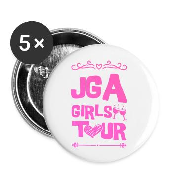 Jga Enterrement de vie de jeune fille - Lot de 5 petits badges (25 mm) - blanc - Devant