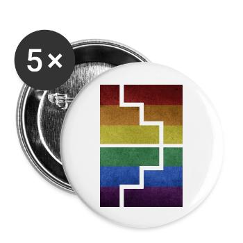 Geometrics - Buttons small 1''/25 mm (5-pack) - white - Front