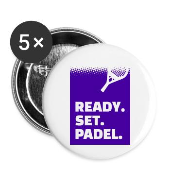 Padel Game Statement Training Tournament Racket Padel - Buttons small 1''/25 mm (5-pack) - white - Front