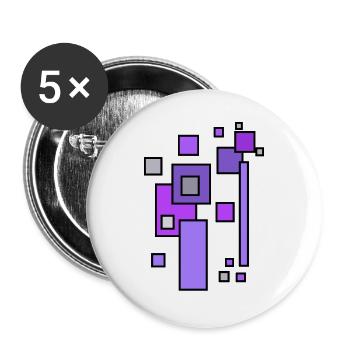 Architecture Building Blocks Pattern - LAVENDER - Buttons small 1''/25 mm (5-pack) - white - Front