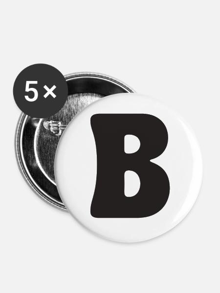 B - Buttons klein 25 mm (5er Pack) - Weiß