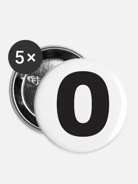 O - Buttons klein 25 mm (5er Pack) - Weiß
