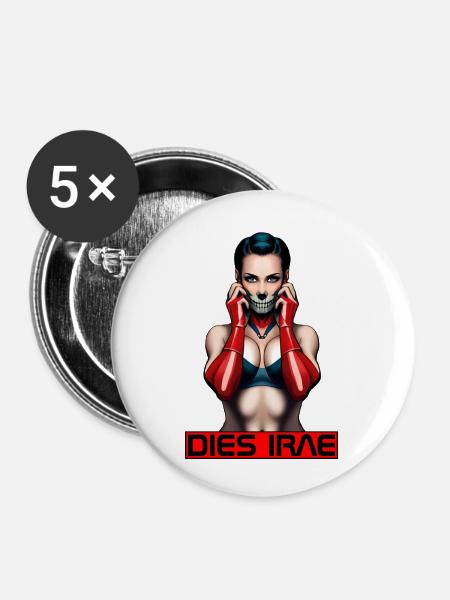 Ketzerin - Buttons klein 25 mm (5er Pack) - Weiß