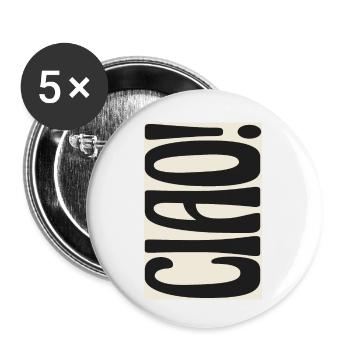 Ciao! - Buttons small 1''/25 mm (5-pack) - white - Front