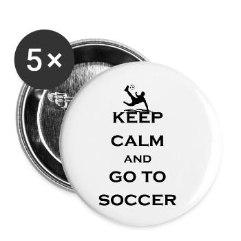 Fußball Soccer - Buttons klein 25 mm (5er Pack) - Weiß - Vorne