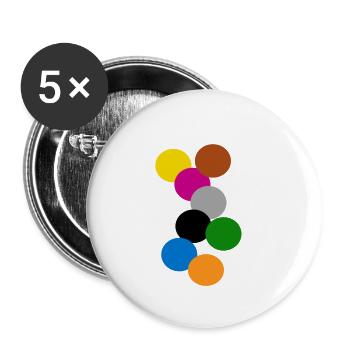 anneaux image16 - Lot de 5 petits badges (25 mm) - blanc - Devant