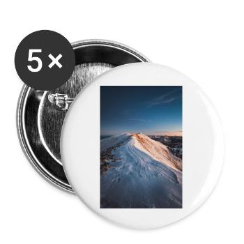 Alpen Glow On Agrafa mountain range in Greece - Buttons small 1''/25 mm (5-pack) - white - Front