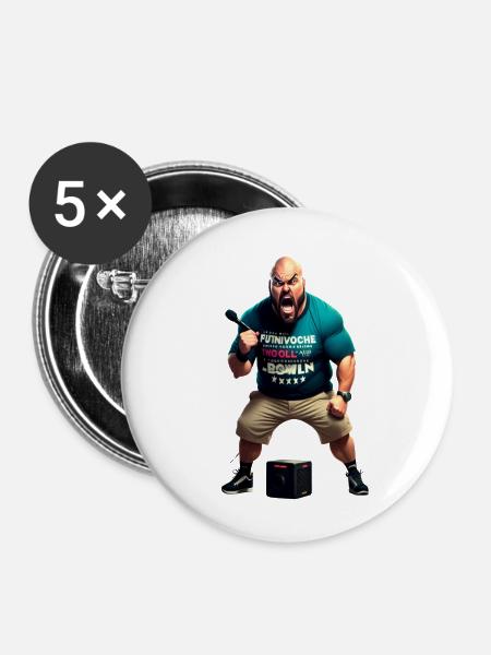 Motivationstrainer - Buttons klein 25 mm (5er Pack) - Weiß