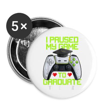 Graduate 6th Grade Graduate Gamer - Buttons klein 25 mm (5er Pack) - Weiß - Vorne
