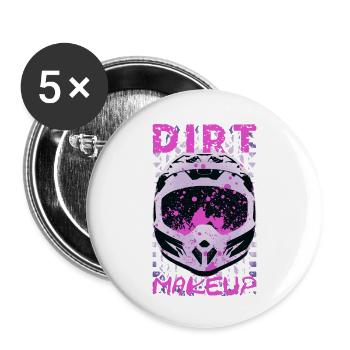Motocross-Helm - Dirt Bike - Buttons klein 25 mm (5er Pack) - Weiß - Vorne