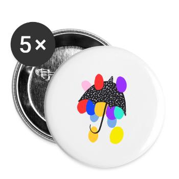 Fantasy umbrella. - Buttons small 1''/25 mm (5-pack) - white - Front