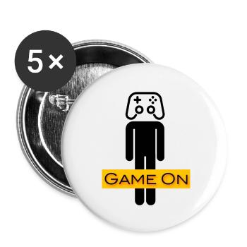 Jeu sur Warrior - Lot de 5 petits badges (25 mm) - blanc - Devant
