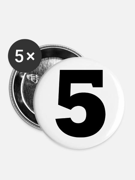 5 - Buttons klein 25 mm (5er Pack) - Weiß