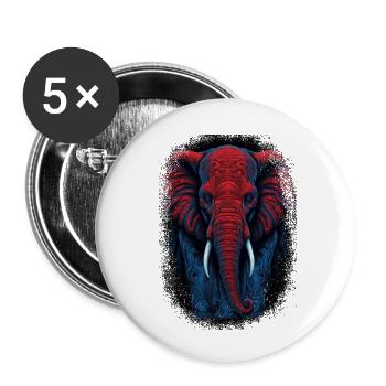bday adorable animal hamsa hand africa quote - Buttons small 1''/25 mm (5-pack) - white - Front
