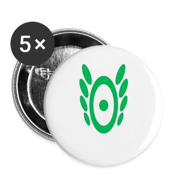 Muster N°5 - Buttons klein 25 mm (5er Pack) - Weiß - Vorne