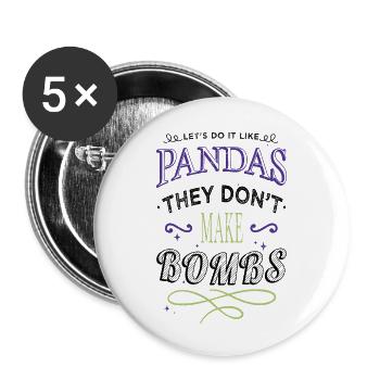 funny sayings statement humor flower power child - Buttons small 1''/25 mm (5-pack) - white - Front