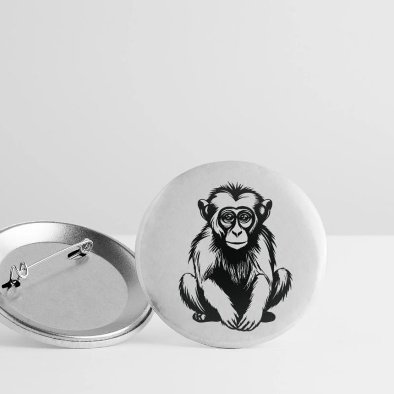 Monkey Monkey Monkey Face Jungle Buttons small 1''/25 mm (5-pack)