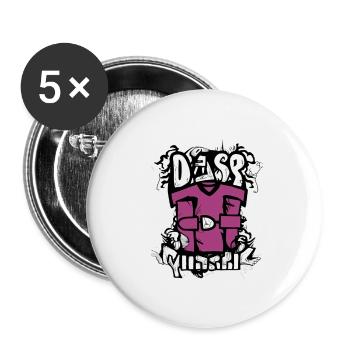 Grafitti - Design - Buttons klein 25 mm (5er Pack) - Weiß - Vorne