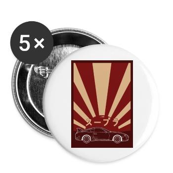 JZA80 Affiche transparente - Lot de 5 petits badges (25 mm) - blanc - Devant