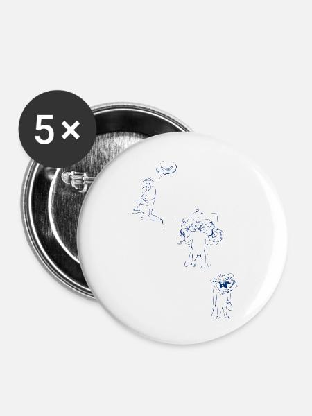 The painter - Buttons klein 25 mm (5er Pack) - Weiß