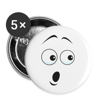 Conception de choc - Lot de 5 petits badges (25 mm) - blanc - Devant