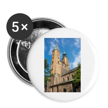 Kirche der Heiligen Cosmas und Damian Goslar - Buttons klein 25 mm (5er Pack) - Weiß - Vorne
