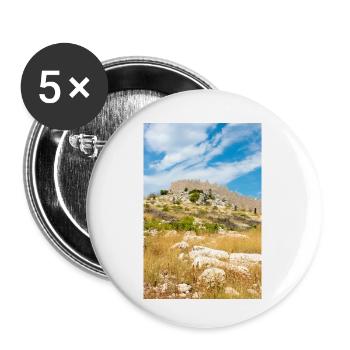 Die Mauer von Oštrica (Bedem Grebastica) Kroatien - Buttons klein 25 mm (5er Pack) - Weiß - Vorne