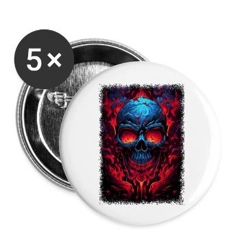 statement adult clothing skateboard anatomy - Buttons klein 25 mm (5er Pack) - Weiß - Vorne