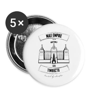 Mali Empire Black and White -Edition - Buttons small 1''/25 mm (5-pack) - white - Front