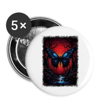 cute humor trending funny quote butterfly - Buttons small 1''/25 mm (5-pack) - white - Front